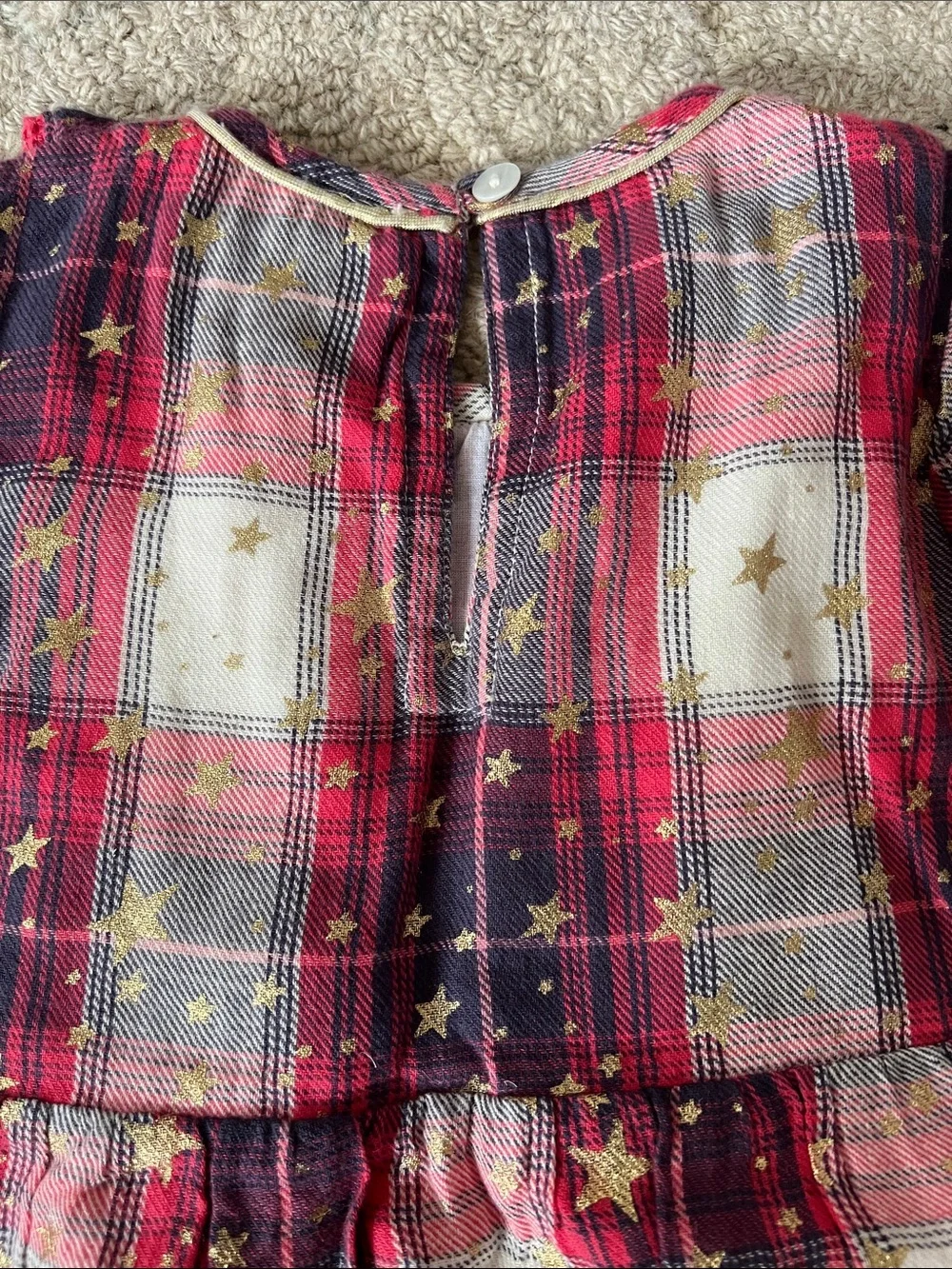 EGG New York Plaid Star-Print Holiday Dress